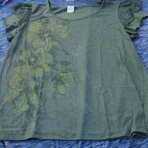 Faded Glory Olive Green Top